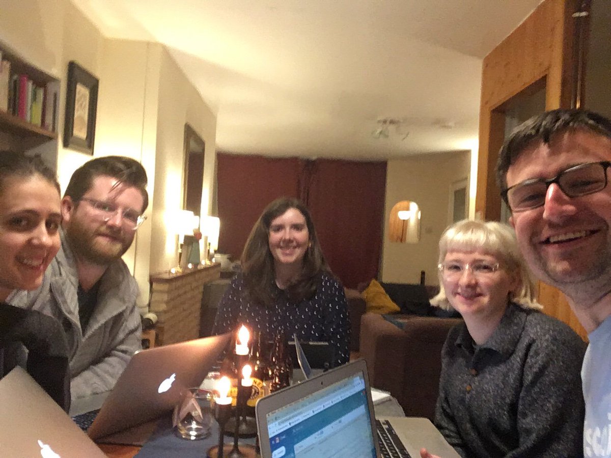 MIH_Cam's tweet photo. Conference planning party #mih19 #cultpol https://t.co/nuiuelI69n