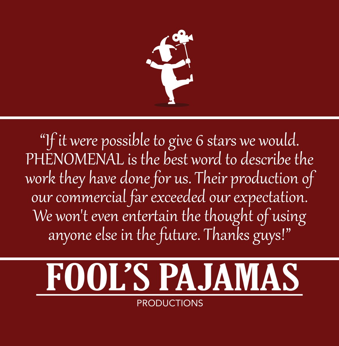 FoolsPajamas's tweet photo. We love our clients! https://t.co/9z6mBp17ZV