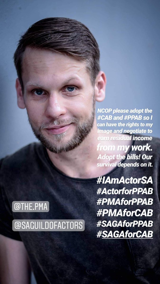 petrichordonblu's tweet photo. NCOP please adopt the #CAB and #PPAB so I can have the rights to my image and negotiate to earn residual income from my work.

Adopt the bills! Our survival depends on it.

#IAmActorSA
#ActorforPPAB
#PMAforPPAB
#PMAforCAB
#SAGAforPPAB
#SAGAforCAB

@ThePMA_SA @SAGActors https://t.co/VETt00cmUO
