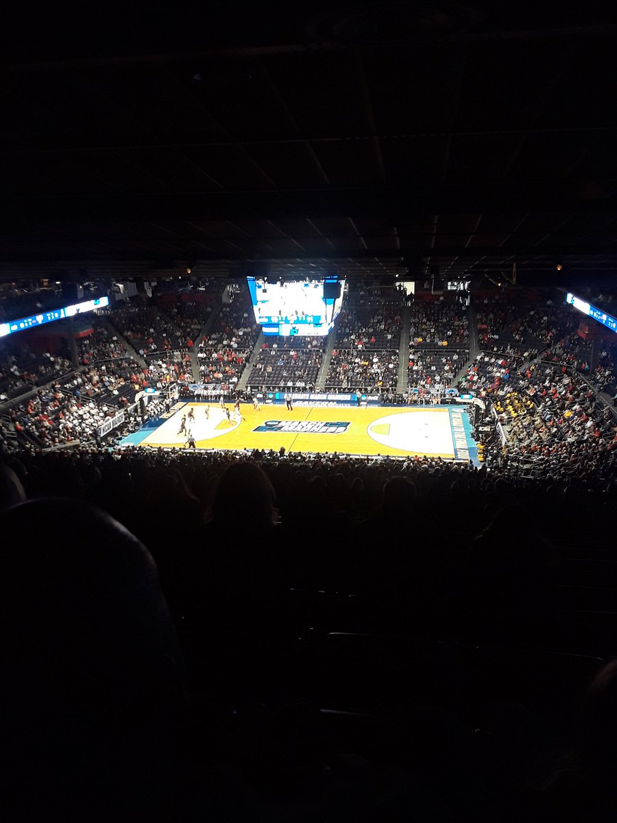 AGrudich's tweet image. Great seats for the first 4 games at UD. There is one whole row behind us. I'm getting light headed from the extreme height and nose bleeds.
This is the great view from sec 403 row Q.
#first4
#udarena