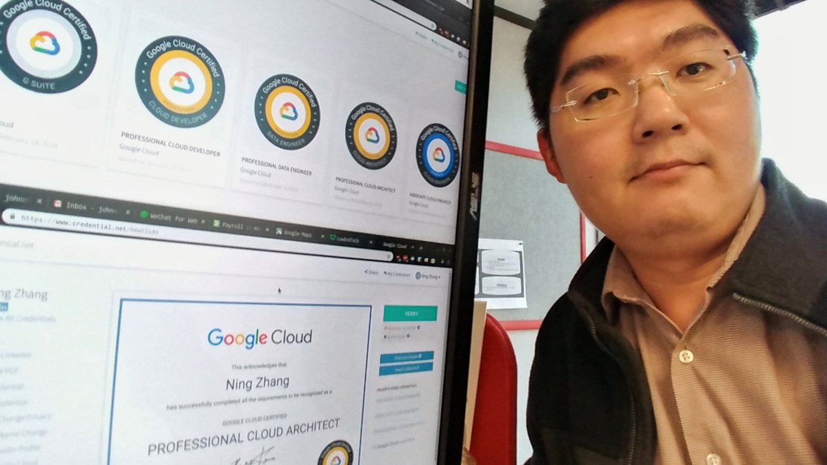 johnnie502's tweet photo. I’m proud to be #GoogleCloudCertified and excited to get an exclusive invite to #GoogleNext19 in San Francisco. See you guys in SF! https://t.co/wOCkZfJ5Qg