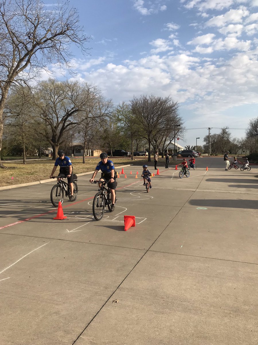 Great day for a bike rodeo with Cub Scout Pack 902.  After a quick safety check by @RichBikeMart, some tips by members of our bike unit...and they’re off!