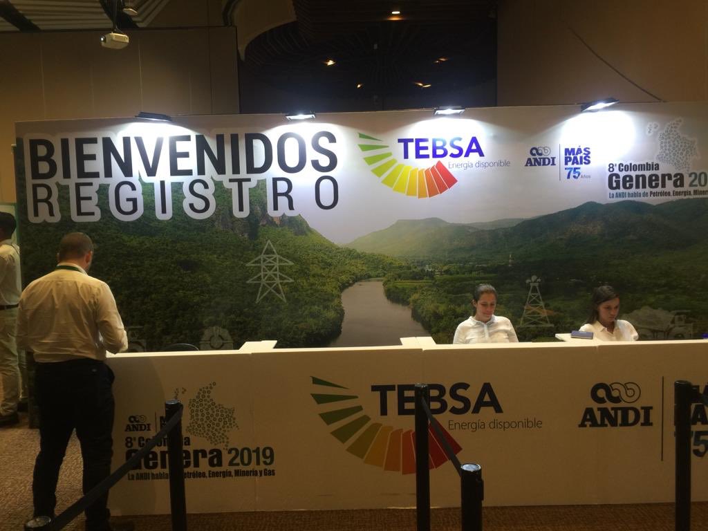 TEBSA_Energia's tweet photo. Estamos presentes en #ColombiaGenera de  @ANDI_Colombia donde el presidente de #TEBSA, Luis Miguel Fernández, estará participando en el panel ‘¿Qué se viene para Electricaribe?’ el día de mañana #20Mar. Somos #EnergíaDisponible https://t.co/q5bgO6njDE