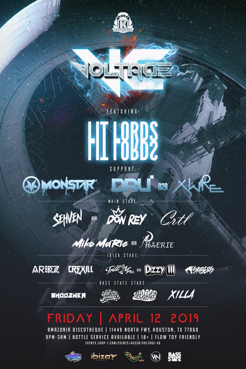 KickstarterzEnt's tweet photo. Voltage V6 | Lit Lords | April 12th is finally here! And this time we are bringing you the Lit Lords and this stacked local lineup to shock H-Town at Amazonia Discotheque!!!⚡⚡⚡
Tickets:🎟🎟🎟 https://t.co/0hDpO7qn59
FB:https://t.co/k1luefhC9I
#Voltagev6 #Kickstarterz #rave https://t.co/0dfCW8Drlq