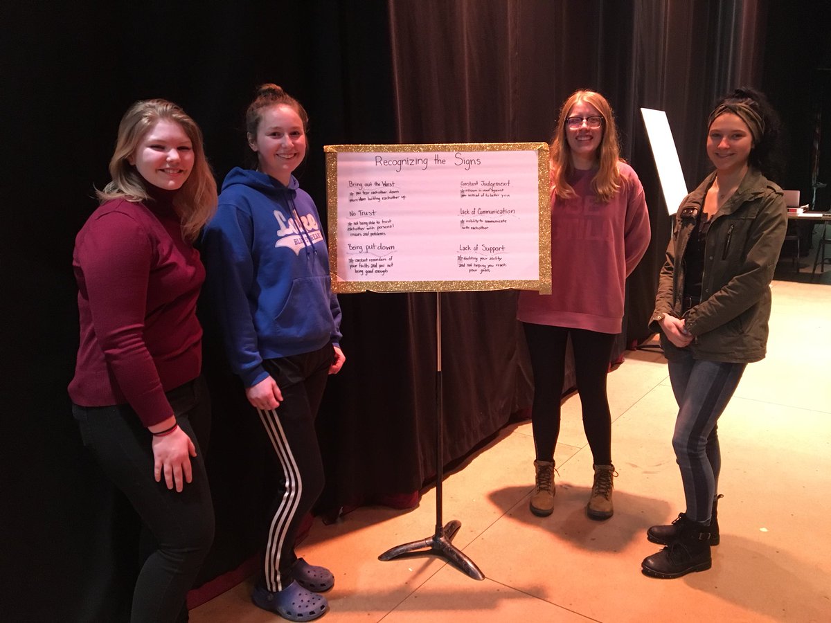 cebaker_mgc's tweet photo. Nice job today, HTP juniors Crystal, Savannah, Mackenzie and Kendra! Great walk through for freshman mentor classes on healthy relationships. https://t.co/EeMokTUFkn