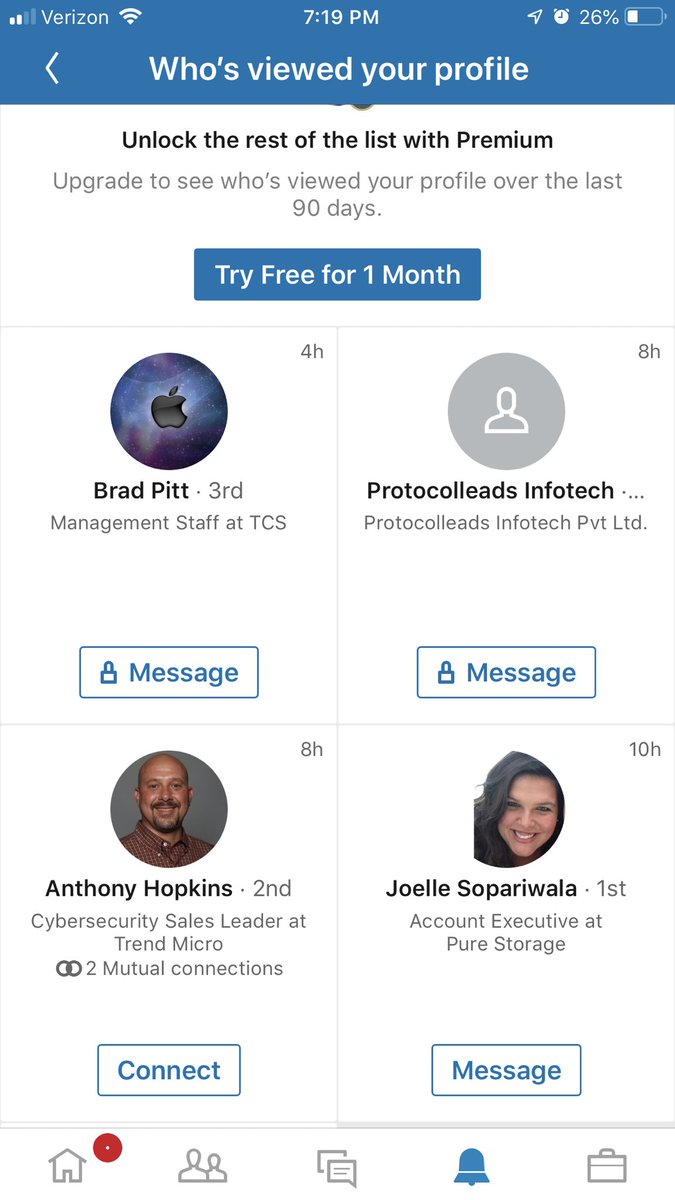 VirtualBankIT's tweet photo. How many can say that Brad Pitt and Anthony Hopkins viewer their LinkedIn profile? https://t.co/jepwQIFUJt
