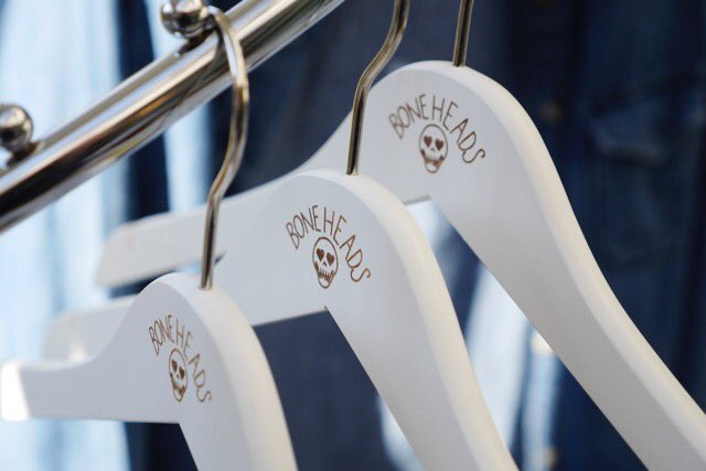 BONEHEADS are very proud to have collaborated with the world’s number 1 sustainable hanger company Arch and Hook. Loving our bespoke embossed wooden hangers! 😍💀💘

#archandhook #slowfashion #plasticfree #ethicalbrands #ethicalfashion #sustainablefashion #bespokehangers