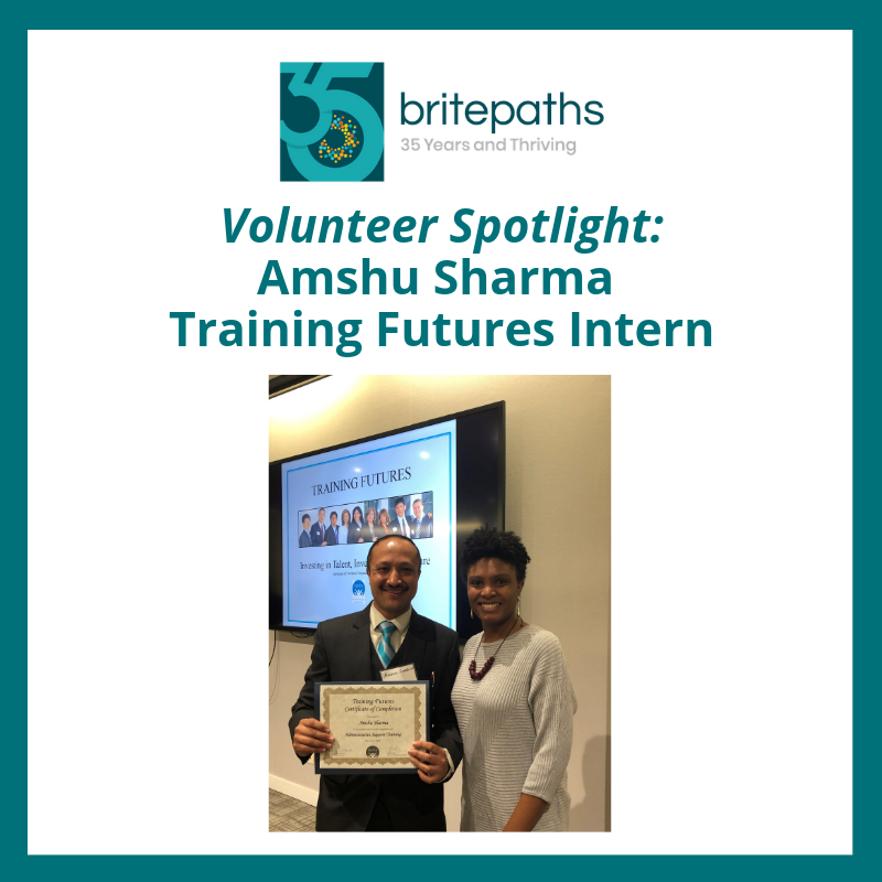 britepaths's tweet photo. In the Spotlight! We are so proud of our @nvfs #TrainingFutures Intern, Amshu, who graduated recently! He was a joy to work with, and a huge help to our Development team. We wish him the best on his journey to employment and continued success! #InternsRock https://t.co/kmNCih8x0i