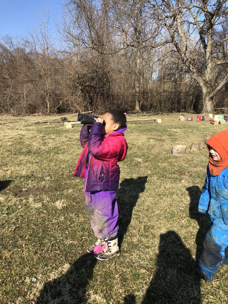 We are using our “birdnoculars” to see the new migrants. Blue Jays and Blue Birds are here!! @Boulevard_STEM #mrsraylsoutdoorlearnimg  #outdoorkindergarten #youngbirders  #outdoorlearning #STEMdogs