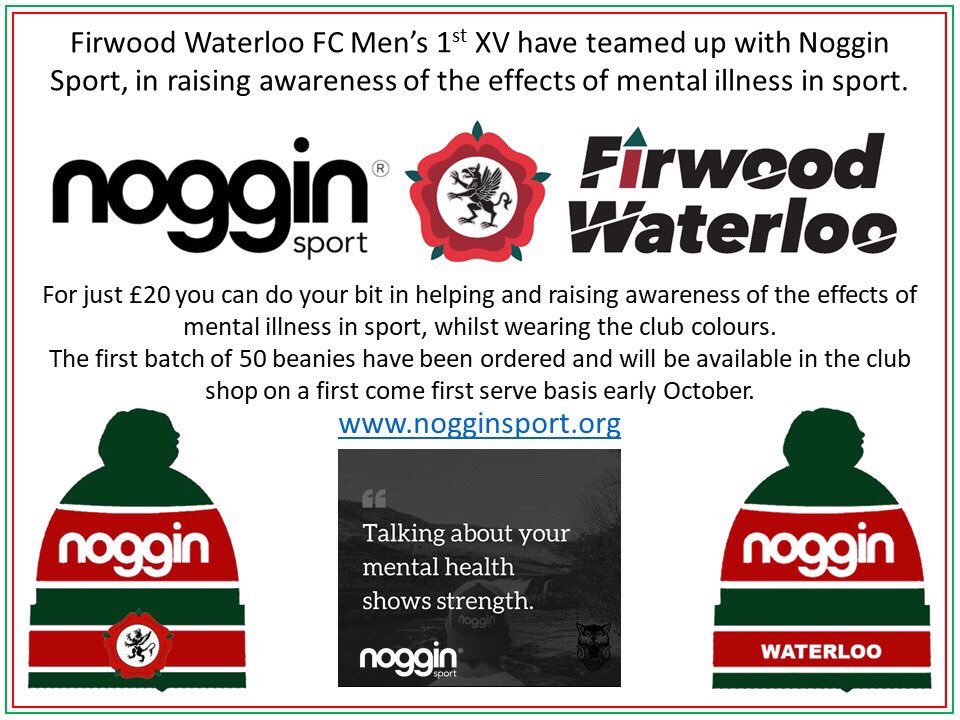 Waterloo1st's tweet image. Our latest batch of @nogginsport1 beanies have arrived in the club shop at £20 each get yours before they go 🧠🏉

#bobblemynoggin