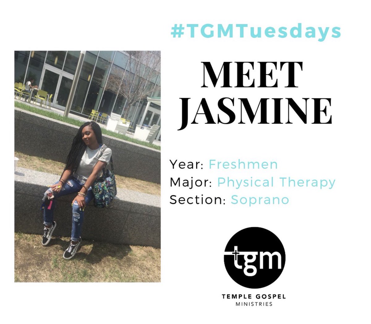 This week for TGMtuesday we have Jasmine. She wears many hat as she is an owl ambassador for Temple and a tutor at Duckery Elementary School. She is also a part of BPHA. Give it up for Jasmine 👏🏾👏🏾 <a href="/lovejasmine___/">.</a>