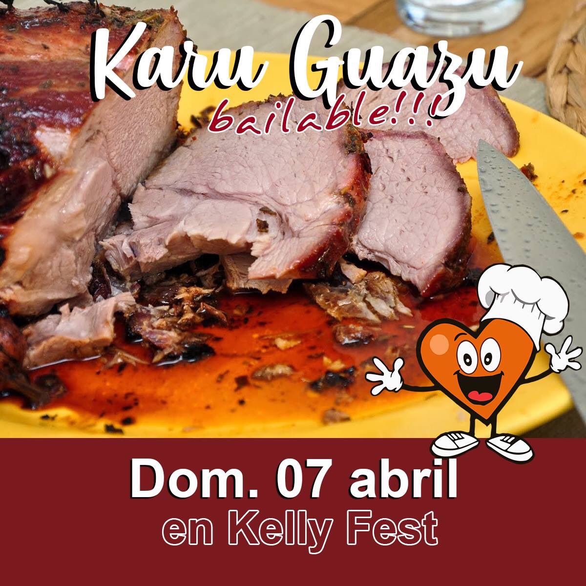 FLdecorazon's tweet photo. #GranKaruGuazu de la #FundaciónLimpioDeCorazón

El domingo 07 de abril te esperamos en #KellyFest
para disfrutar en familia o grupos de amigos.
Con la presencia de "Carlos Baez de los AFTERMAD´S" y el Grupo "A TU ESTILO"

Ven a bailar y a disfrutar con nosotros!!!💃🕺 https://t.co/96FIM6JJr1