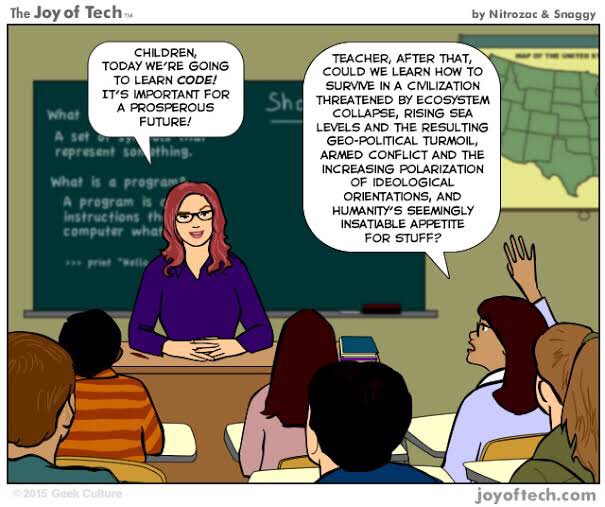 It’s not that we lack the capacity to save the world, it’s that we lack the collective will - <a href="/chrisclaynz/">Chris Clay</a> @EduTECH_AU