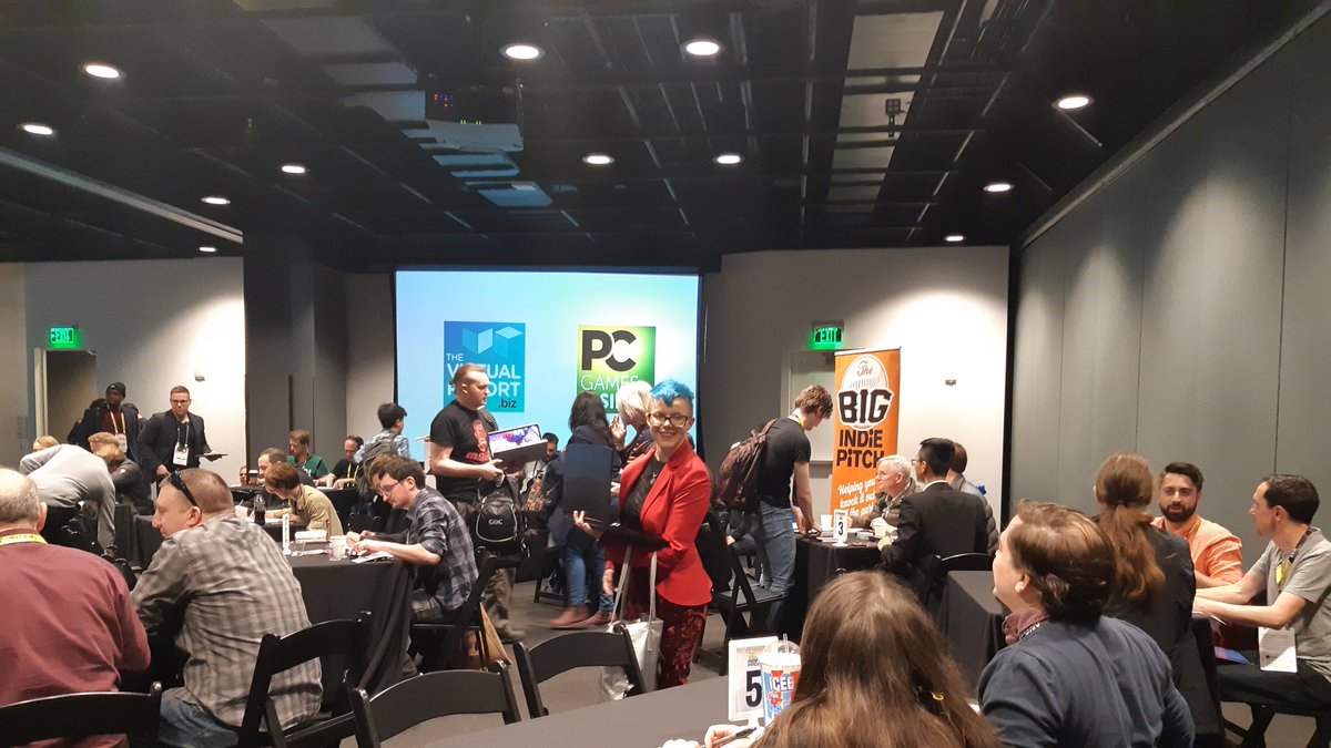 LevelupStartup's tweet photo. Today time for the #BigIndiePitch at #GDC2019 organised by @PGConnects - great #gamedev pitching action from #indiegames founders 🤩 @GameCamps @Lizhaz_Official #pitching https://t.co/cDPLRm0dYP