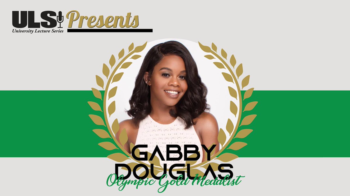 USFHealth's tweet image. The @LectureUSF welcomes US gold medalist, @gabrielledoug, to campus on Wed., March 20 at 7:30 pm in the @USF_MSC.  All are welcome to attend this FREE lecture via a first-come first-serve line that will begin forming at 5:30 pm the day of!  For 🎟️: bit.ly/2OcLOlT