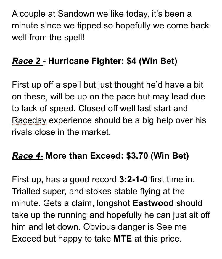 FixedFormPunt's tweet photo. 🤞 we find a couple today! GL Punters 💰 #sandown https://t.co/OE8C7Tfohr