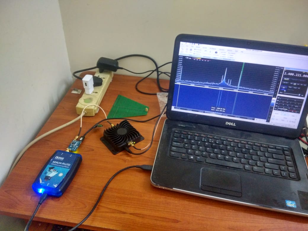 r4d10n's tweet photo. #Eshailsat2 #Q0100 uplink @ VU2PJP (MK80HT). ~2w output to WiFi Grid antenna. Worked ~45 stations late night yesterday!
Tx Setup: PlutoSdr > Analog Devices CN0417 Driver Amp > EDUP AB-003 WiFi amplifier > TP Link ANT2424B WiFi Antenna. Software: SDR Console 3.0.6 @amsatdl #hamr https://t.co/shE3WslaSN