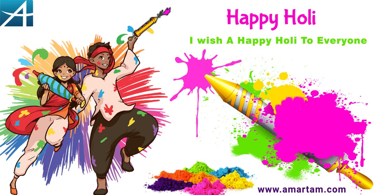 amartamtech's tweet photo. #HappyHoli2019 #AmartamTechnologySolutions Wishes Everyone A Very Happy &amp; Safe #Holi. https://t.co/YtnjwZhZFb
