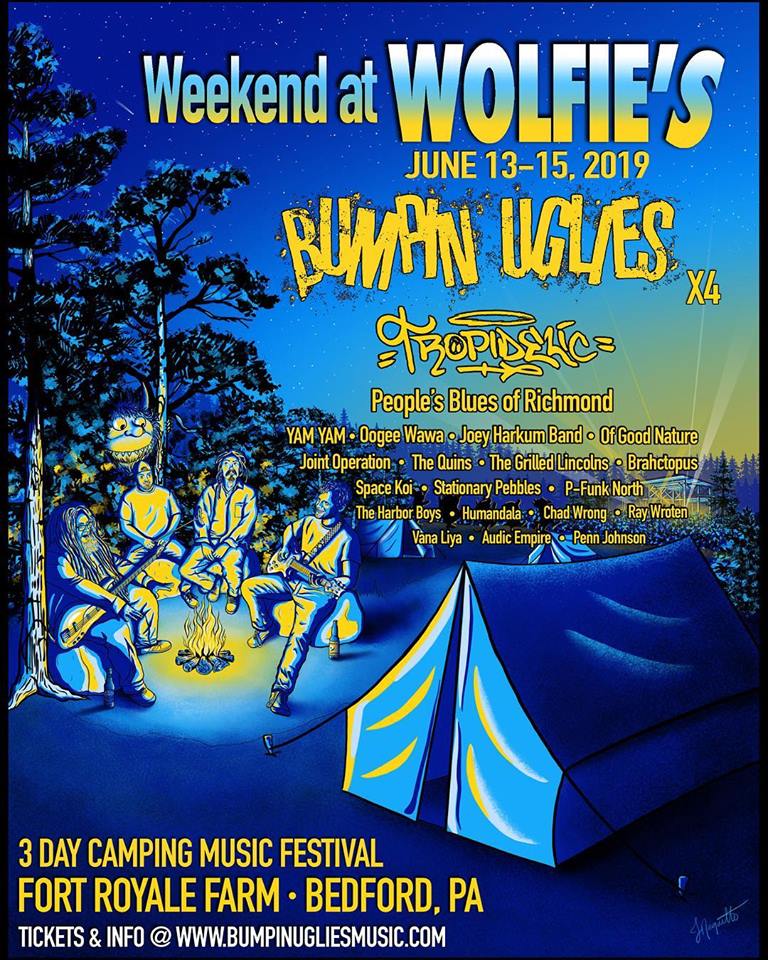 Stoked to announce the final line-up for <a href="/WeekndAtWolfies/">Weekend At Wolfies</a>! Can’t wait to party with everybody in the mountains 🤘🏻🤘🏻🤘🏻
.
<a href="/yamyamband/">YAM YAM</a> <a href="/brahctopus/">Brahctopus</a> #SpaceKoirva <a href="/PebblesTweeting/">StationaryPebbles</a> #PFunkNorth @HarborBoysMD #Humandala #ChadWrong <a href="/raywroten/">Ray Wroten</a> <a href="/vanaliyamusic/">Vana Liya</a> <a href="/Audic_Empire/">Audic Empire</a> #PennJohnson