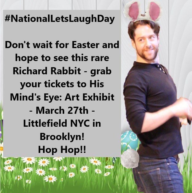 Monica1236's tweet photo. #EasterinMarch #EarlyHoliday #TuesdayMotivation #RichardIsRoger #RichardRankin #eggboy #bunnysuit #bunny #Rabbit #NationalLetsLaughDay #Brooklyn #Rabbithole #ears #HolidayGoals #Holiday #happiness —- buy tickets here: https://t.co/eTNCRLHe3R https://t.co/rb7tHAmSWZ