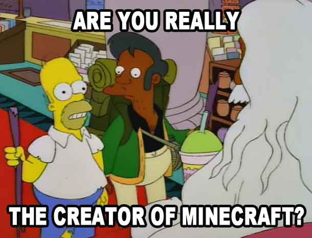 arobson13's tweet photo. @notch Are you really the creator of Minecraft? https://t.co/BqNQdqNhqv