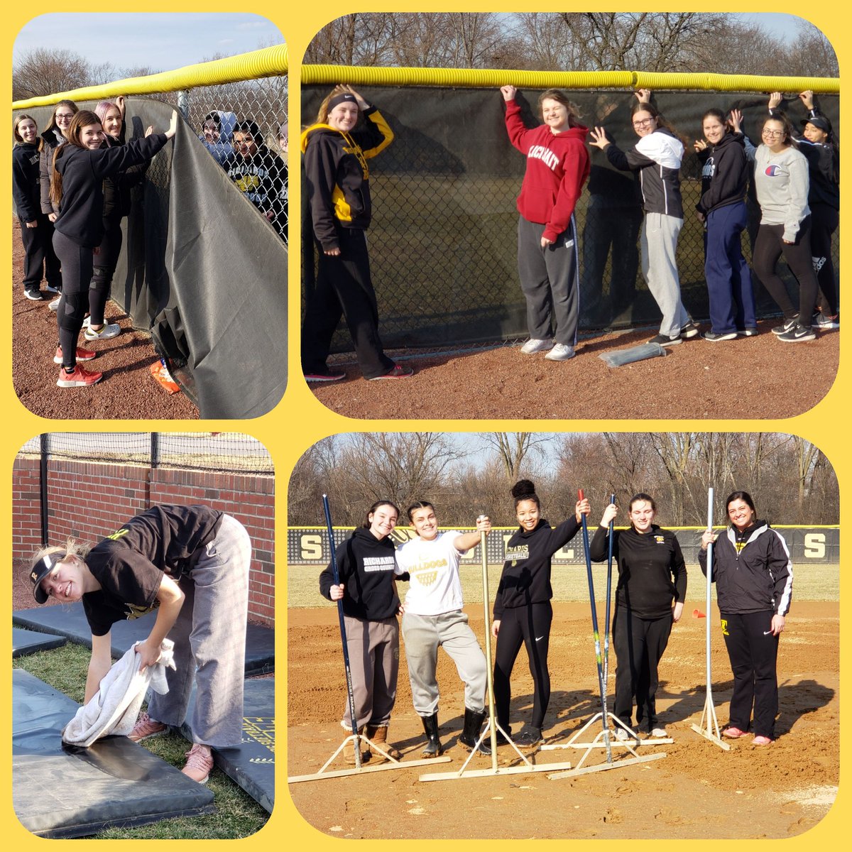 GOBULLDOGS_SB's tweet photo. What a perfect day to prep our BEAUTIFUL Richards softball field with the amazing student-athletes in our softball program! #bestfieldever #Bulldogspride @BulldogsHLR @HLR_Ideas https://t.co/6kmKB2OnwG