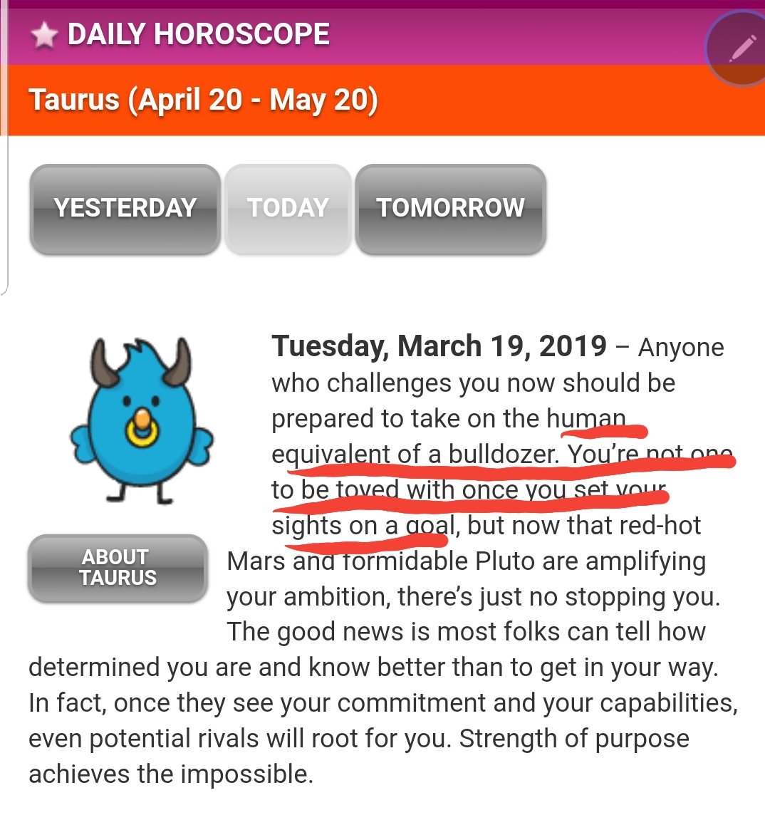 MistressMyrina's tweet photo. Even My horoscope knows what's up. #ObeyMyrina #TheEnforcer #Taurusrules https://t.co/WVRXI7wydw