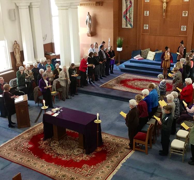 regisministry's tweet photo. Thank you to all who were part of our Heritage Week kick-off. Thank you to our Sisters @csjboston for joining us for St. Josephβs Mass and thank you to our students for sharing powerful testimonies of their service immersion experiences #StJosephsDay #ServeWithPride #RegisLife https://t.co/4DmOLk68QX