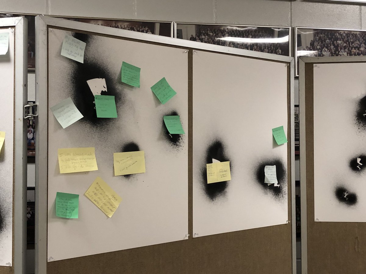 pvhsecho's tweet photo. Rev. Larissa Romero asked the audience to write a message of love to display outside the auditorium. #unityinthevalley https://t.co/hOoOyq9iUL