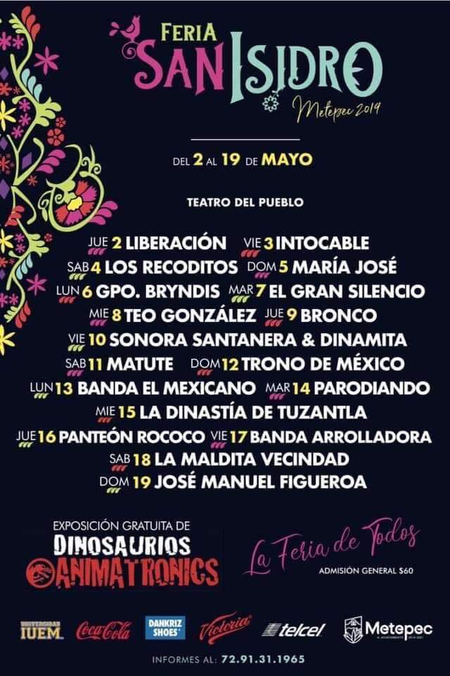 NotasEnDirecto's tweet photo. Les compartimos el cartel de la Feria de San Isidro #Metepec https://t.co/WkbqvHEwRT