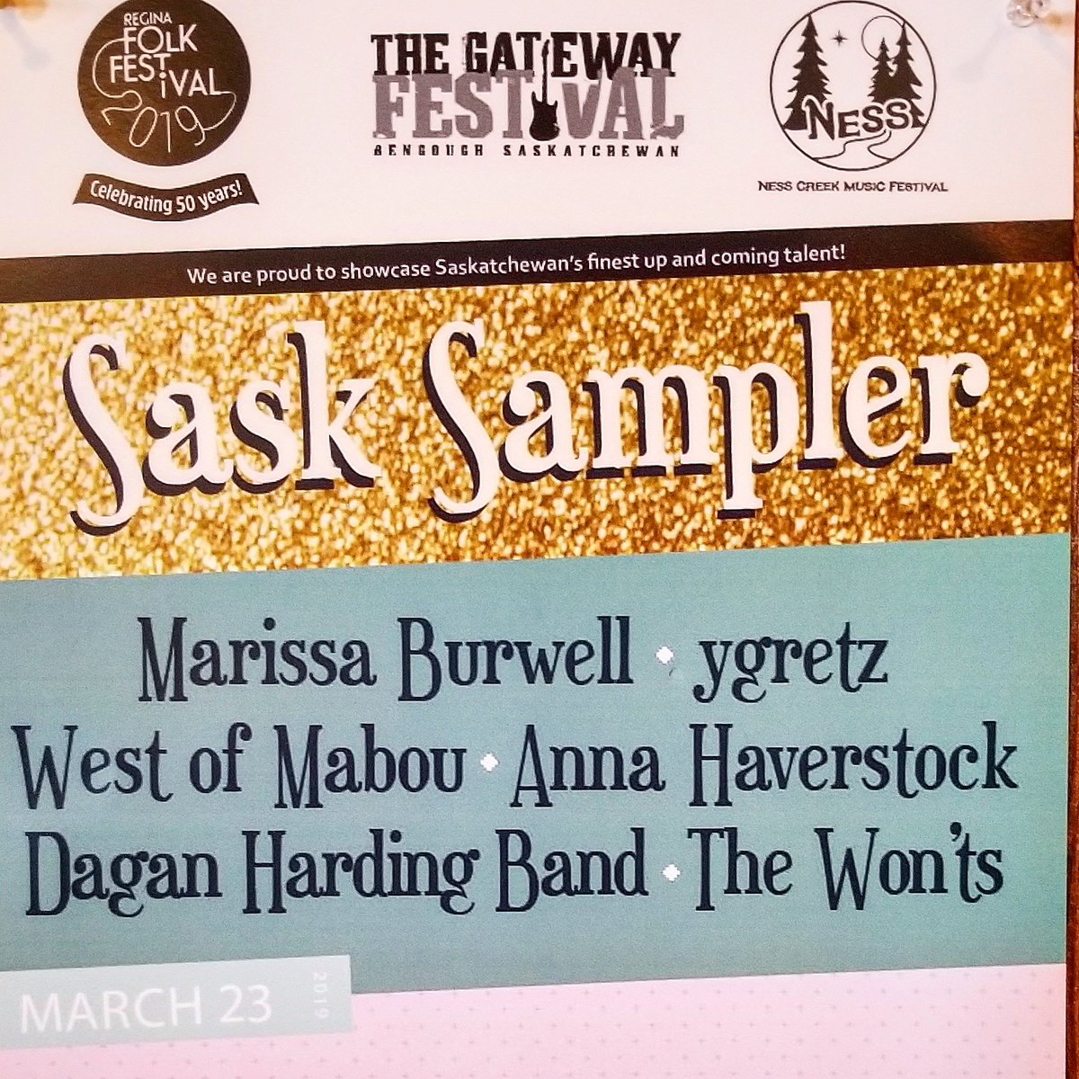 This Saturday we will present one of our biggest music nights of the entire year! The 2019 edition of the SASK SAMPLER features performances from: <a href="/marissakburwell/">Marissa Burwell</a> @ygretz <a href="/westofmabou/">West of Mabou</a> <a href="/annahav/">Anna Haverstock</a> @dagan_harding_  and @thewonts. Six Sask acts strut their stuff at 7:00 PM. $10 cover.