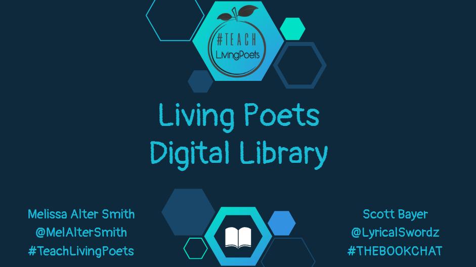 Lyricalswordz's tweet photo. Next week at #WVCTE we will unveil the Living Poets Digital Library! This collaboration between #TeachLivingPoets and #THEBOOKCHAT will allow teachers and students to access some of the most current and important voices in the poetry world! #edchat #engchat #DisruptTexts https://t.co/Sh0h73LX3p