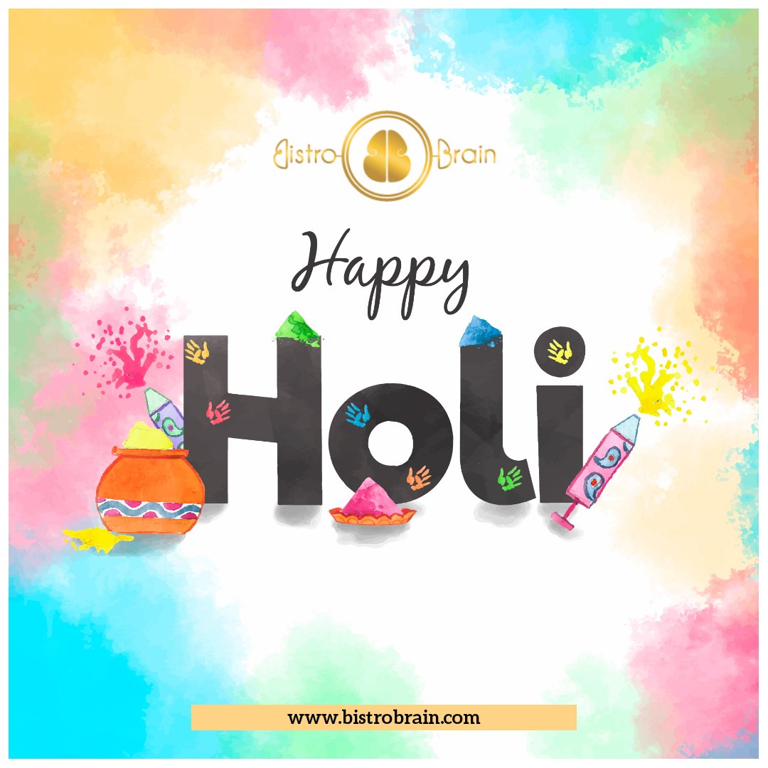 BistroBrain's tweet photo. Let us celebrate our association with happiness of colors.
Wishing you and your family a colorful Happy Holi. 😊 💃🎊🎉 💦
.
https://t.co/I7kuSKMP1J
.
.
.
#HappyHoli #Holi #India #Holi2019 #Indianfestival #Colours #water
#hospitality #restaurants #foodconsulting #menu https://t.co/obCLrZJdnO