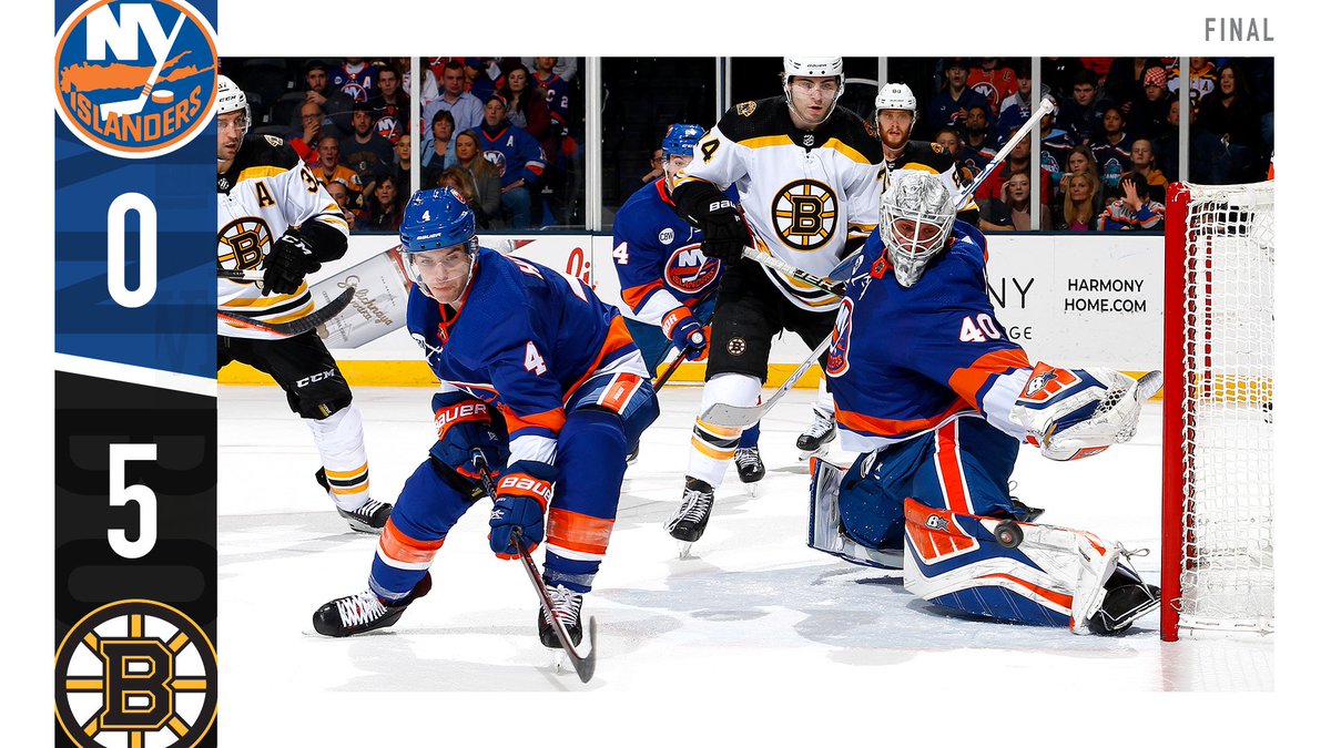 Final:
Bruins: 5
#Isles: 0