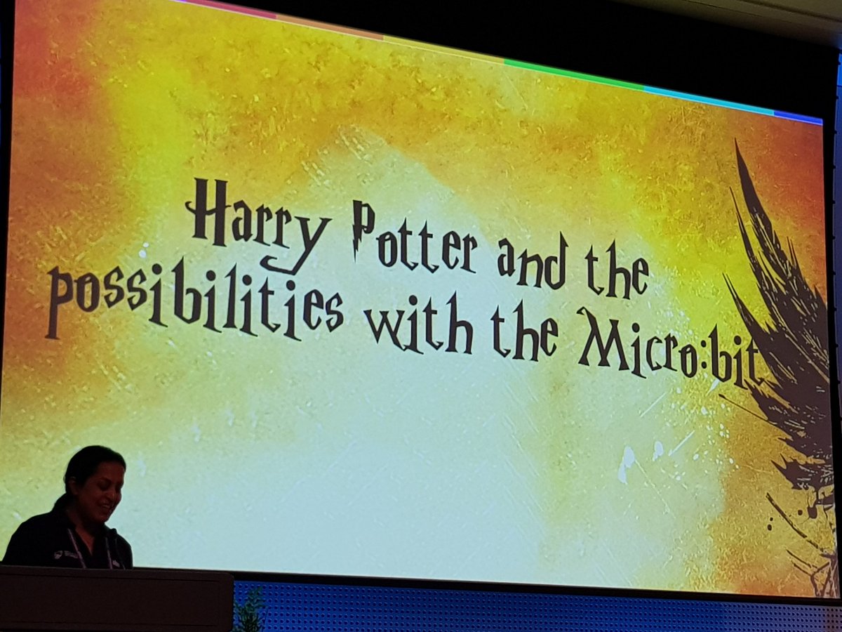 angie25's tweet photo. Thank you @sgunja1 for your talk. I love using the micro:bit as part of the DT curriculum and framing it through Harry Potter definitely speaks to me!! What a great idea. 🤓 https://t.co/WiETqyr8G6