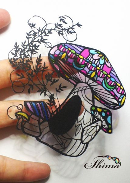 art_matomen's tweet photo. ステンドグラスのような美しい切り絵。
アーティスト、Shima(しま)の作品。 https://t.co/EXFcHqsZlJ