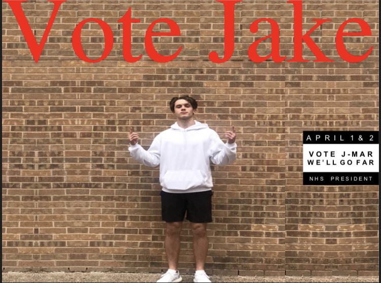 Jmarrrrrrrrrr's tweet photo. I’d like to announce I’m running for NHS President. A vote for me gets you expanded service hour opportunities and a great year! Vote J-Mar and we’ll go far. https://t.co/EJEQAlO8t6