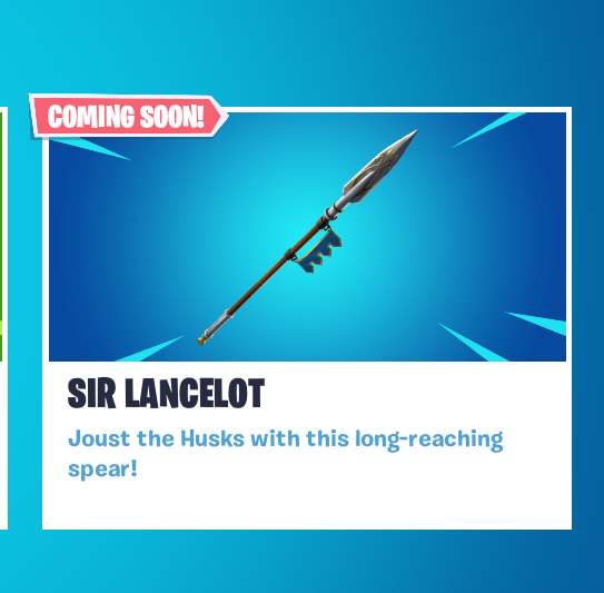 The new Sir Lanecelot spear coming tommorow1!
It is expected to have a longer range based on it's description