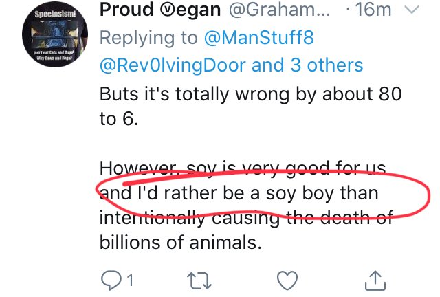 ManStuff8's tweet photo. Another day, another #beta #cuck #vegan #troll #nicecomeback https://t.co/trbvvPt6Zl