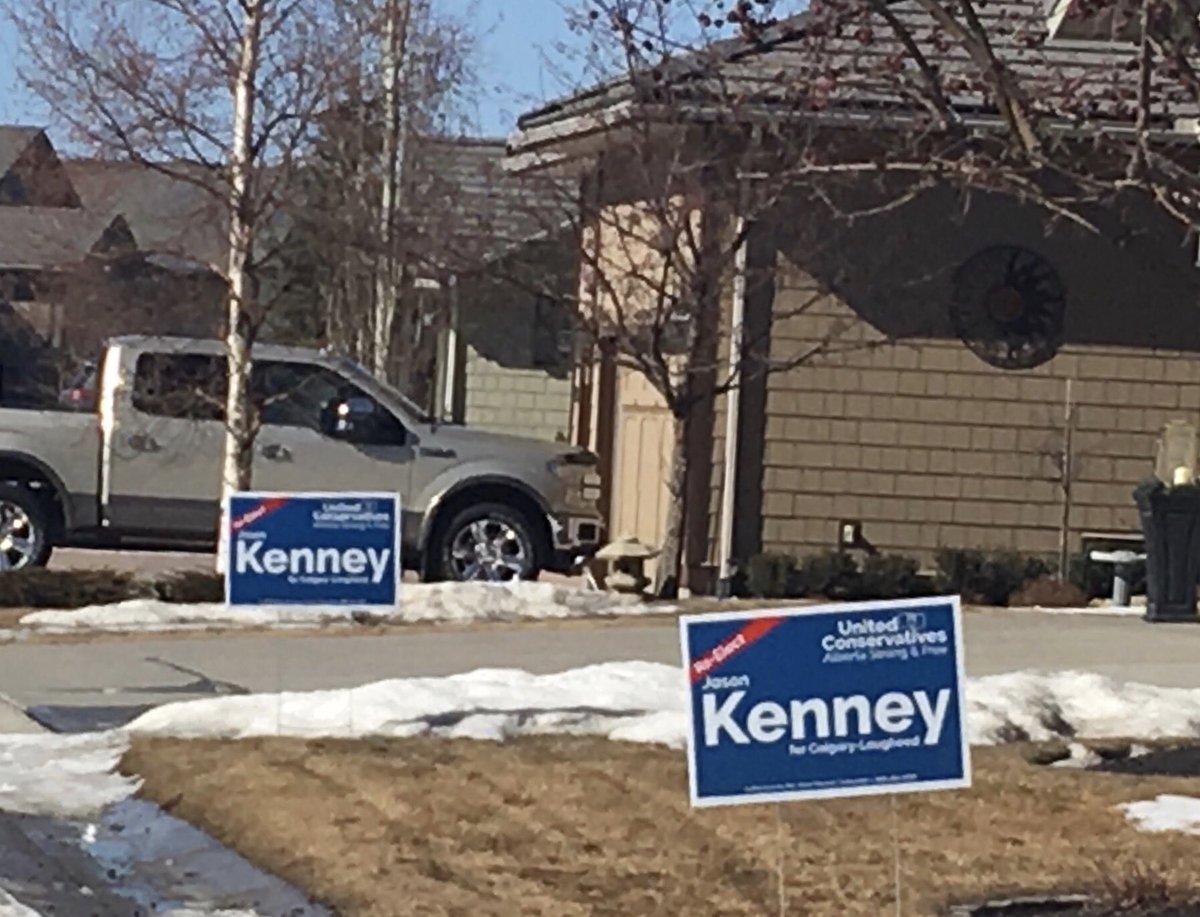 jkenney's tweet photo. Thanks to our amazing #Calgary Lougheed UCP team who have been busy putting up hundreds of lawn signs already! So grateful for them &amp; thousands of other volunteers across the province doing so much to get Alberta working! https://t.co/emrwC8Ru2T
