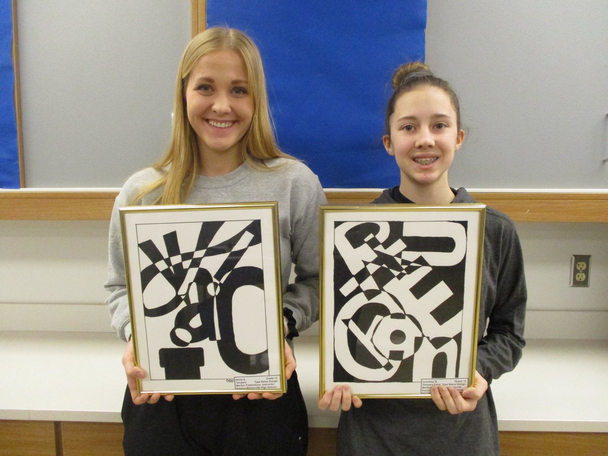 mfredrickson13's tweet photo. March is "Youth Art Month".  Olivia and Courtney are among the students exhibiting their art work at Mantorville Art Guild. March 31 is the last day of the exhibit. https://t.co/Lv8DQIvTNM