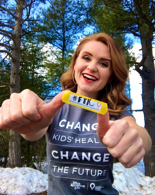 MissAmericaWI's tweet photo. Two thumbs up #FTK!❤️

It’s #ChildrensHospitalsWeek friends! Donate to the kids at the link in my bio and help make miracles happen! // @CMNHospitals https://t.co/uIUKrb8SqN