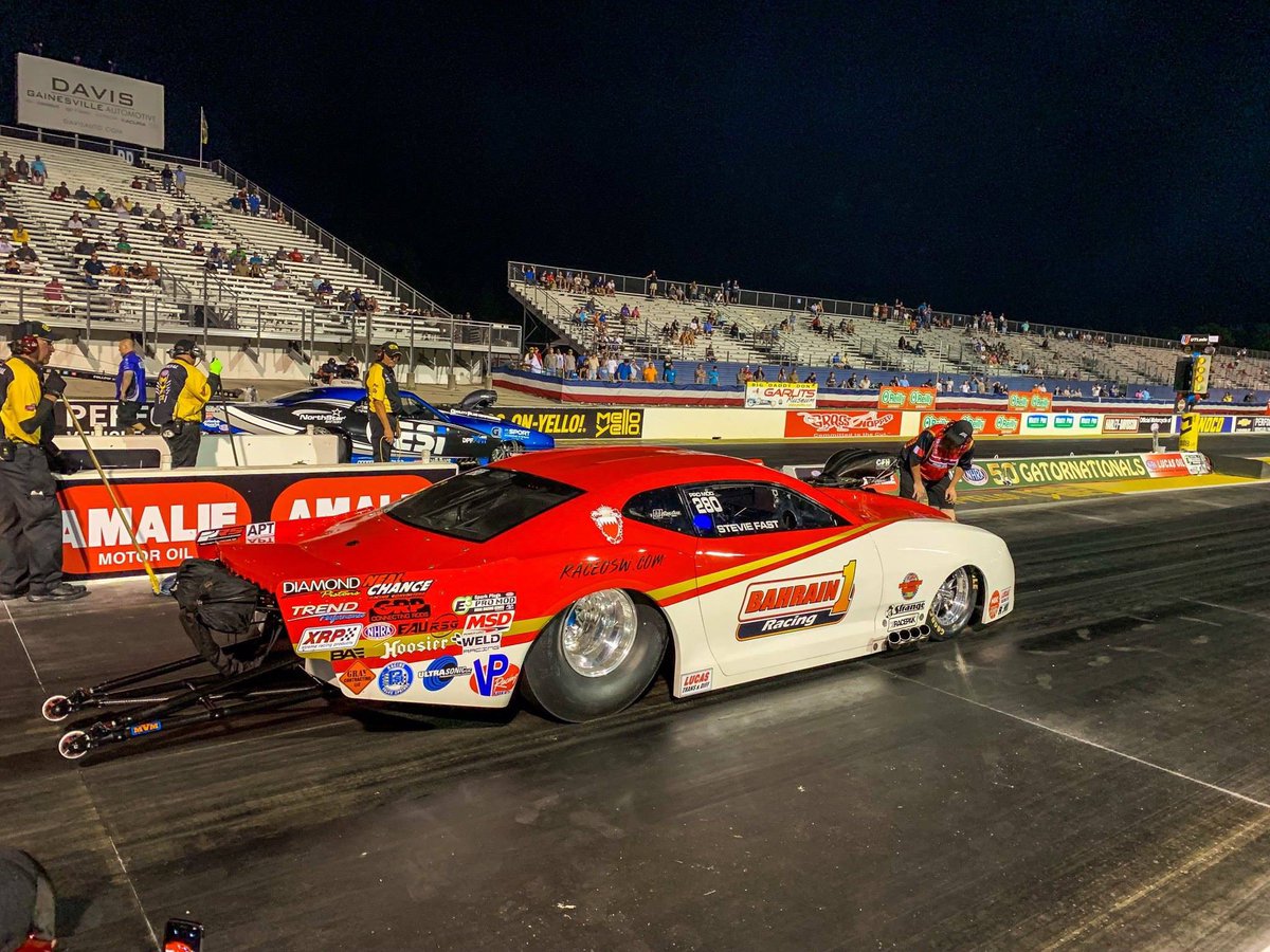nhrapromodified's tweet photo. Steve Jackson used a 5.665 during qualifying to nab the #QuickDriveRacing Top Qualifier Award at the #Gatornats presented by @HoosierTire and Jerry Bickel Race Cars. Thank you for your support, Quick Drive!

#NHRA #RPM #ProMod #RealProMod https://t.co/JGIiFHt6O5