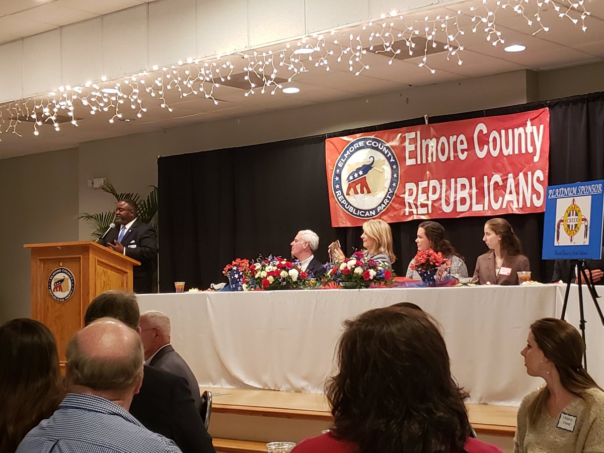 BartMercer's tweet photo. Great crowd at the  @ElmoreGOP Inaugural Dinner tonight in Millbrook!  We appreciate @RepByrne speaking, Elmore County GOP Chairman @JudgeBillLewis , AL GOP  @ChairmanLathan, our sponsors and all those that made this a great event! https://t.co/LINHXRILv4