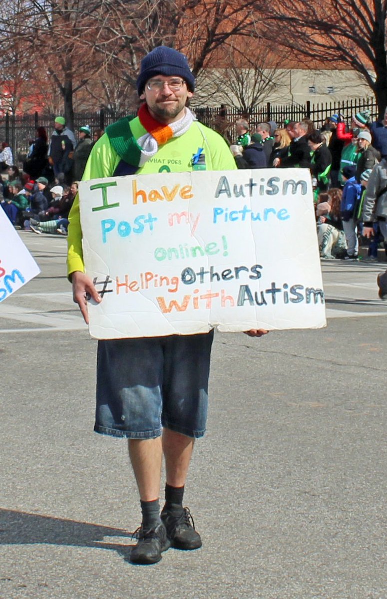 DanHanson's tweet photo. #helpingotherswithautism at Cleveland St Patrick's Day Parade https://t.co/qv53mMvs8R