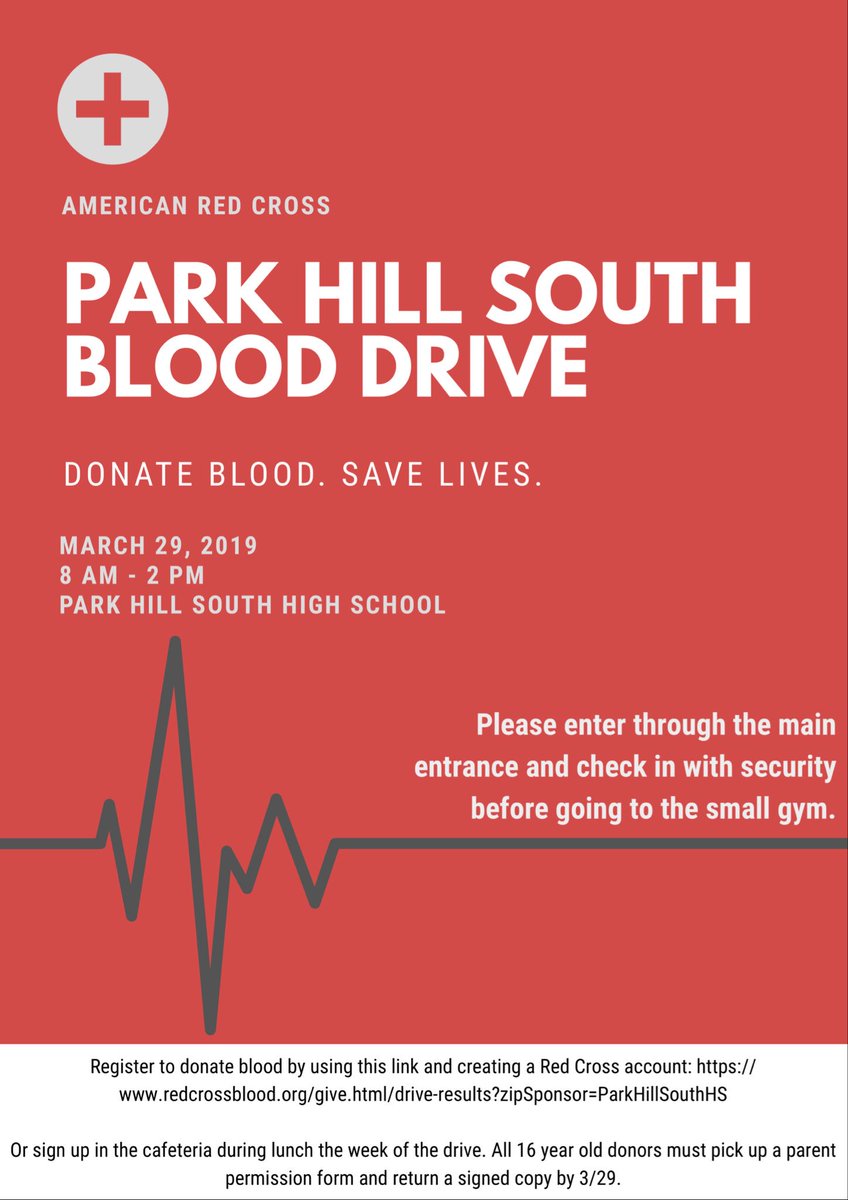 PHS is gearing up to host our Spring Blood Drive on March 29th! Please consider donating or help us spread awareness to our community members. Take a look at the details ⤵️⤵️ and share our graphic on social media. Let’s save lives!!!