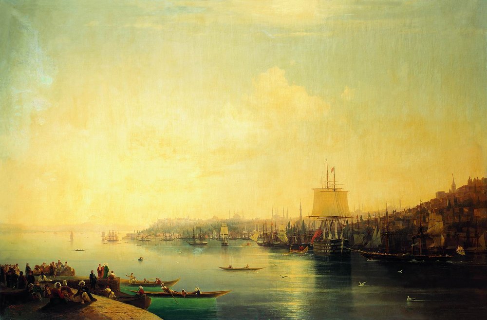Everybody seems irritated today, so I'll add to this peaceful thread. "View of Constantinople" by Ivan Aivazovsky.