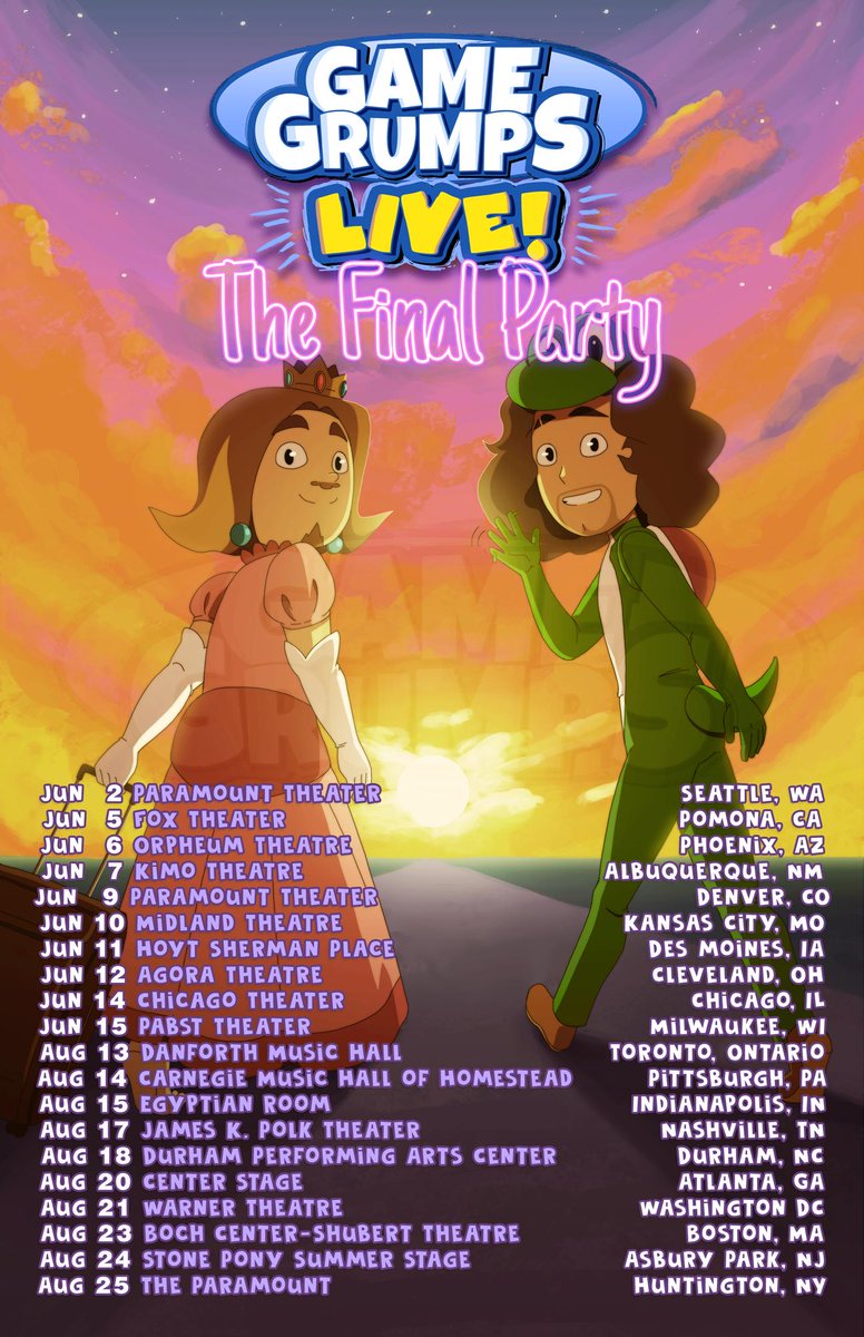 Game Grumps On Twitter Game Grumps Live 2019 Tour Dates Are Here