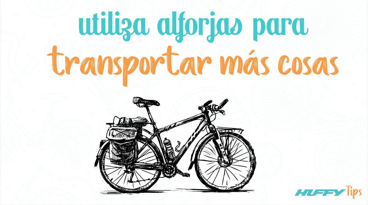 HuffyMexico's tweet photo. Para lograr transportar todo lo necesario en tu día y no traerlas sobre tu espalda, utiliza alfojas, así no te faltará nada. Podrás llevar hasta muda de ropa extra para cambiarte durante el día.
#Huffy #HuffyMexico #HuffyTips #Alforjas #Trasnportar #MejorEnBici https://t.co/wiqYst2KwW