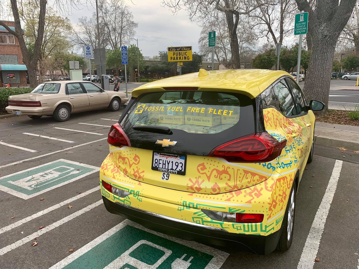 WRVoltec's tweet photo. Check out this #BoltAtWork from @Guayaki drink company of California #ChevyBolt #EVAwesome https://t.co/UBNa8Efzw2